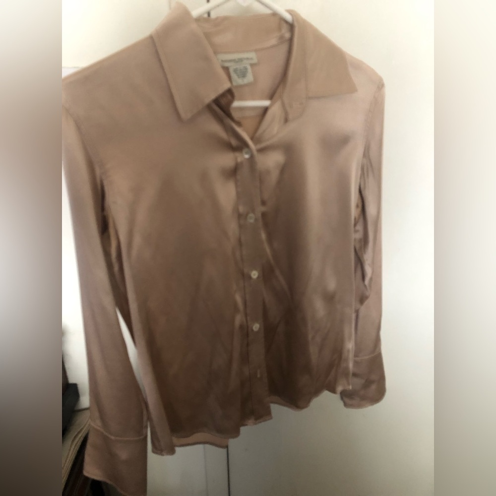 Pale pink - silk blouse- size small